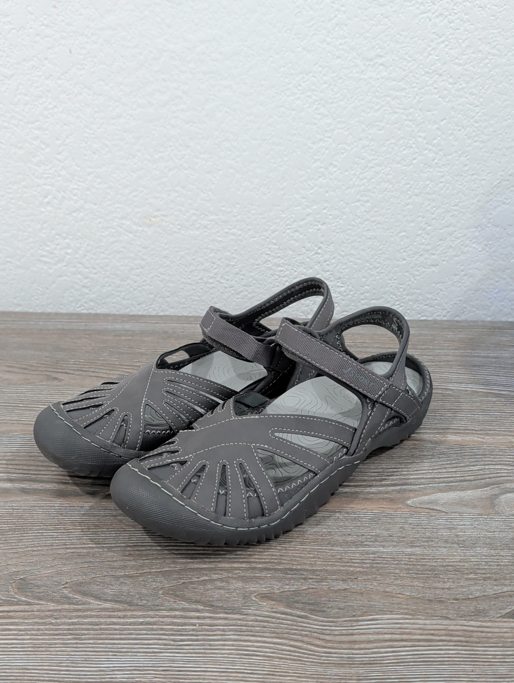 Like New JSport Jambu Water Ready POPPY Grey Mary Jane Shoes 7.5